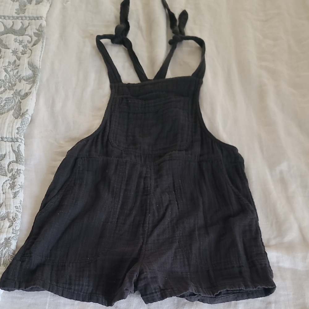 Aerie Gauze Charcoal Grey Romper